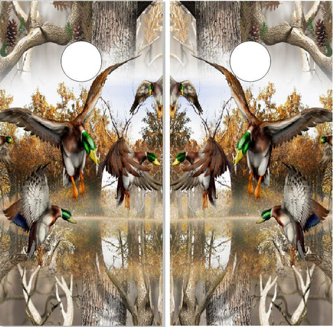 Mallard Duck  Camo UV Direct Print Cornhole Tops