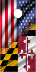 Maryland American Flag Cornhole Wrap