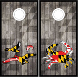 Maryland Crab Duck Wood UV Direct Print Cornhole Tops