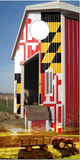 Maryland Flag Barn Cornhole Wrap