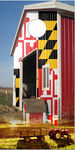 Maryland Flag Barn UV Direct Print Cornhole Tops