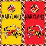 Maryland Flag Crab Colors UV Direct Print Cornhole Tops