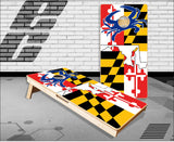 Maryland Flag Crab State Cornhole Boards