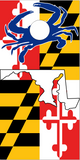 Maryland Flag Crab State Cornhole Wrap