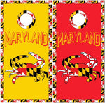 Maryland Flag Crab Yellow Red Cornhole Wrap