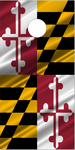 Maryland Flag Ripples Cornhole Wrap