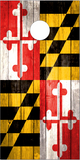 Maryland Flag Weathered Wood UV Direct Print Cornhole Tops