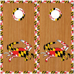 Maryland Flag Crab UV Direct Print Cornhole Tops