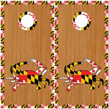 Maryland Flag Crab UV Direct Print Cornhole Tops