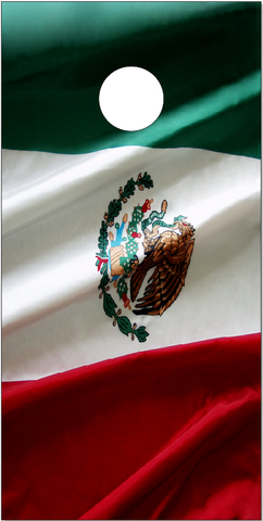 Mexican Flag Wavy UV Direct Print Cornhole Tops