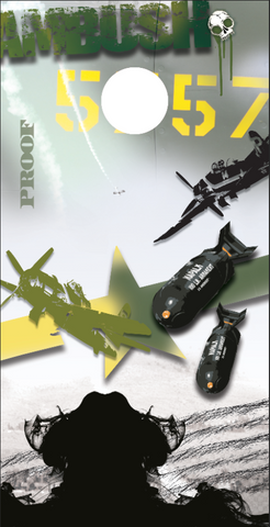 Military Army Navy Airplane Ambush UV Direct Print Cornhole Tops