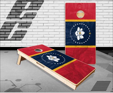 Mississippi Flag Wood Cornhole Boards