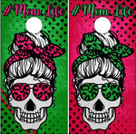 Mom Life Skull UV Direct Print Cornhole Tops