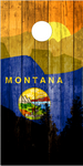 Montana Flag Mountains Cornhole Wrap