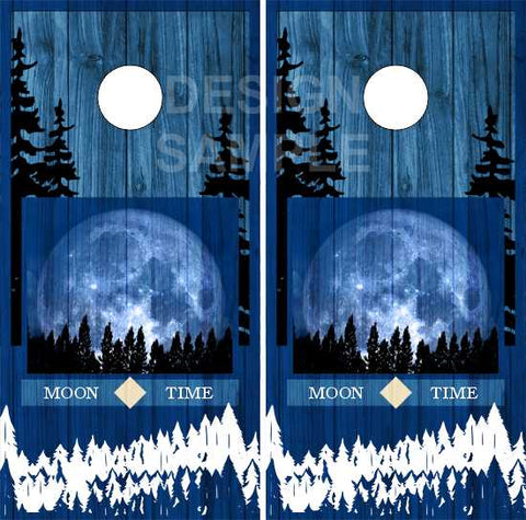 Moon Time Wood UV Direct Print Cornhole Tops