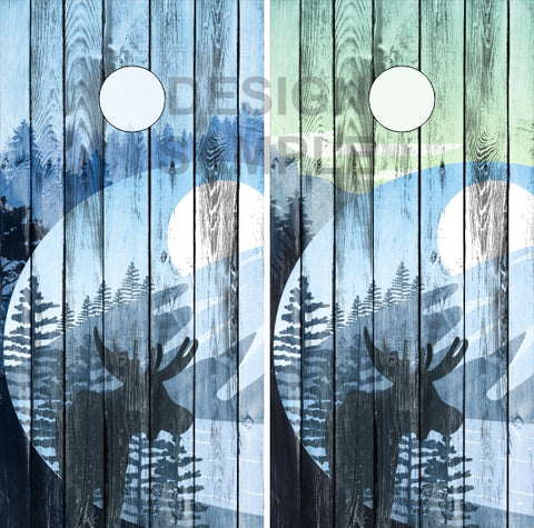 Moose Mountains UV Direct Print Cornhole Tops