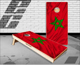 Moroccan Flag Wavy Cornhole Boards