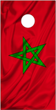 Moroccan Flag Wavy Cornhole Wrap
