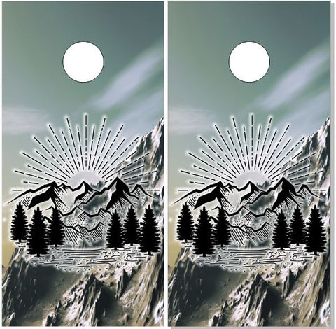 Mountain Nature UV Direct Print Cornhole Tops