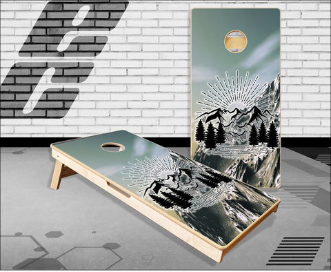 Mountain Nature Cornhole Boards