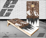 Mountain Wood Birds Trees Cornhole Boards