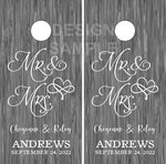 Mr and Mrs Wood UV Direct Print Cornhole Tops