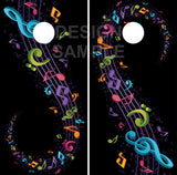 Music Notes UV Direct Print Cornhole Tops