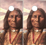 Native American Chief Cornhole Wrap