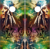 Native American Star Scape Cornhole Wrap