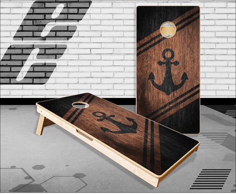 Nautical Anchor wood Cornhole Boards