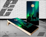 Northern Lights Deer Cornhole Boards