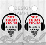 Not Today Vecna UV Direct Print Cornhole Tops