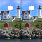 Nubble Light house UV Direct Print Cornhole Tops