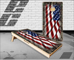 Oak Tree Camo Flag Cornhole Boards