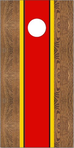 Oak wood with stripes UV Direct Print Cornhole Tops