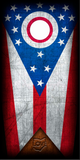 Ohio State Flag UV Direct Print Cornhole Tops