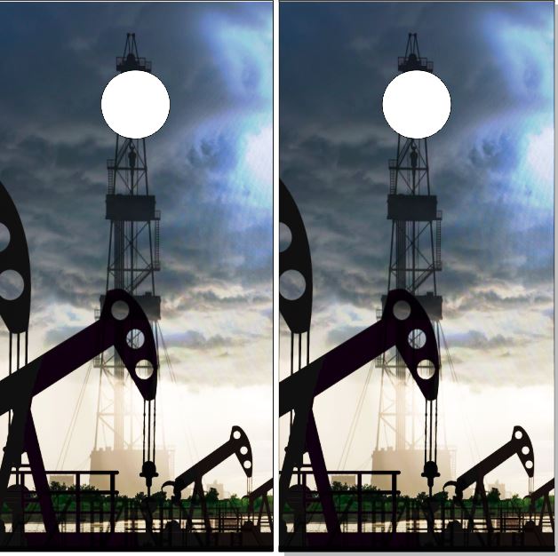 Oil Rig Wrapping Paper Oil Rig Field Cornhole Wrap – Elite Choice Graphics