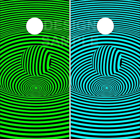 Optical Illusion Orb Cornhole Wrap