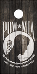 POW MIA Weathered Wood UV Direct Print Cornhole Tops