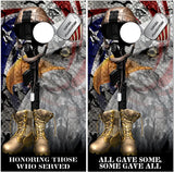 Patriotic American Eagle Honor Vets UV Direct Print Cornhole Tops