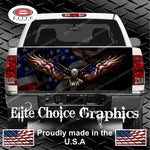 Patriotic American Flag Eagle Tailgate Wrap
