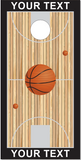 Personalized basketball Court Cornhole Wrap