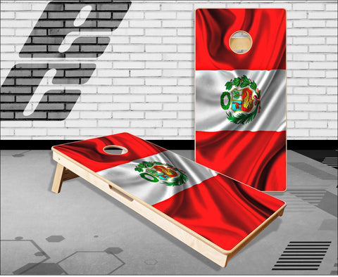 Peruvian flag Cornhole Boards