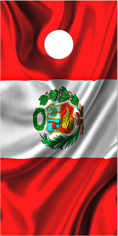 Peruvian flag UV Direct Print Cornhole Tops