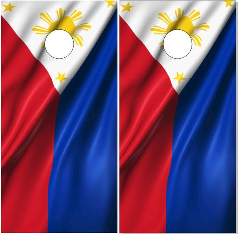 Philippines Flag UV Direct Print Cornhole Tops