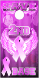 Pink Ribbon Save 2nd Base Cornhole Wrap