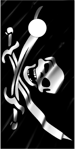 Pirate Flag Skull Crossbones UV Direct Print Cornhole Tops