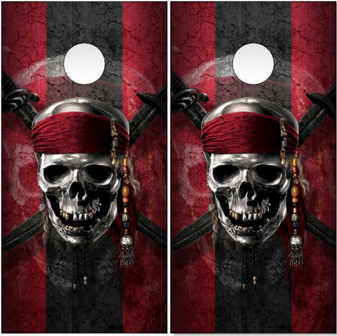 Pirate Skull UV Direct Print Cornhole Tops