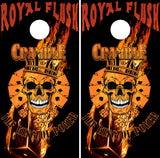 Poker Skull Royal Flush UV Direct Print Cornhole Tops