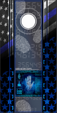 Police Thin Blue Line Finger Print Cornhole Wrap